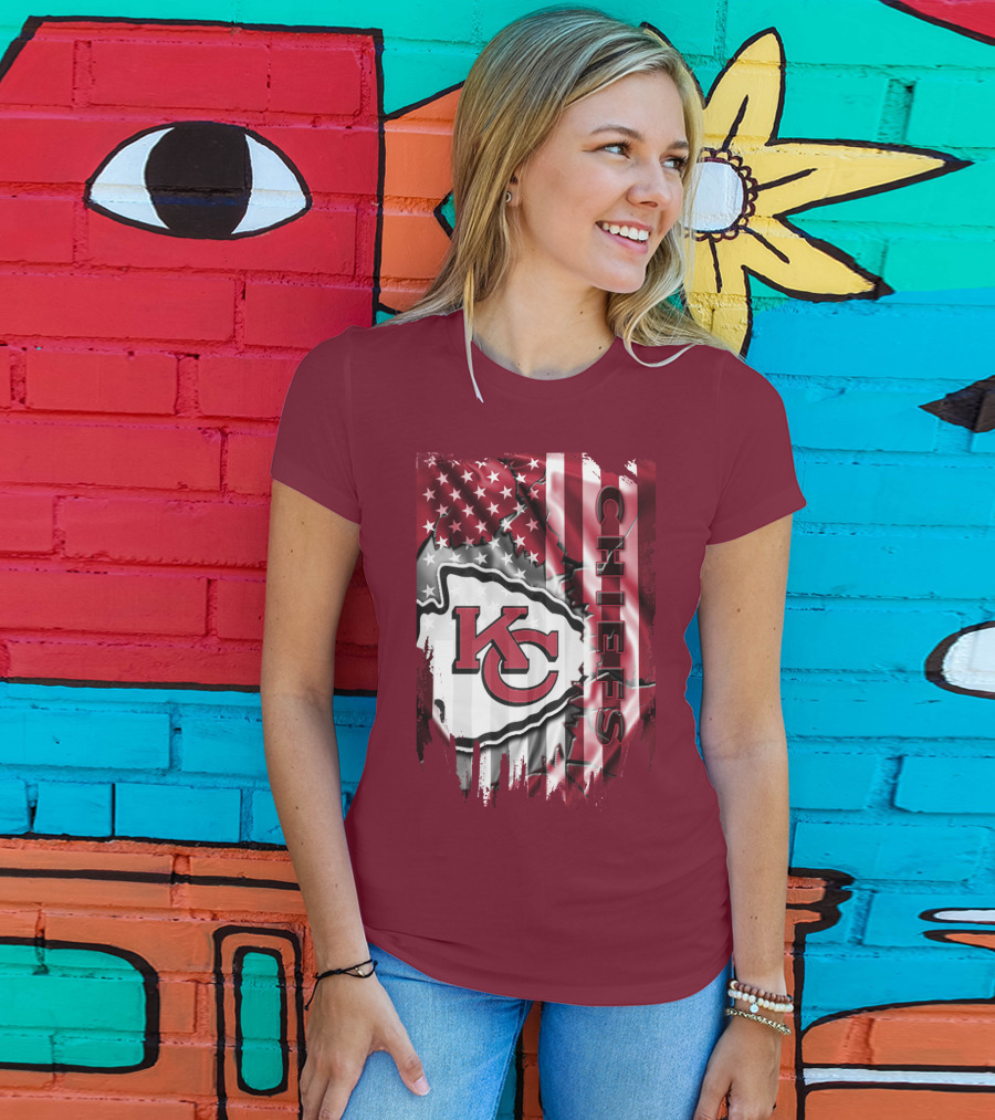 Kc Chiefs American Flag T-Shirt