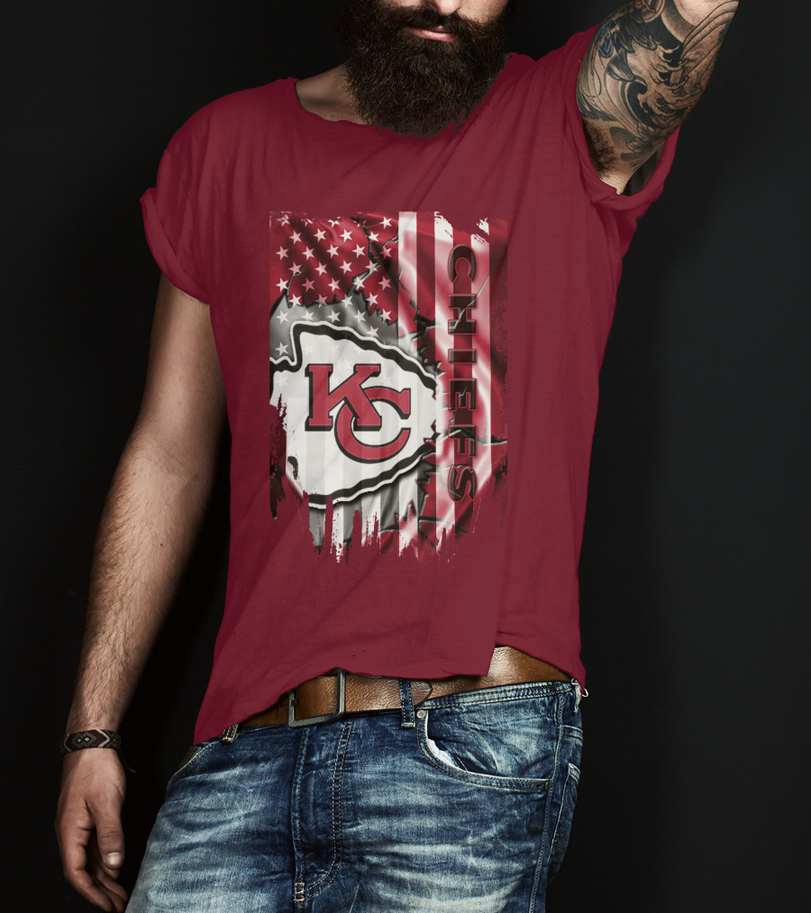 Kc Chiefs American Flag T-Shirt