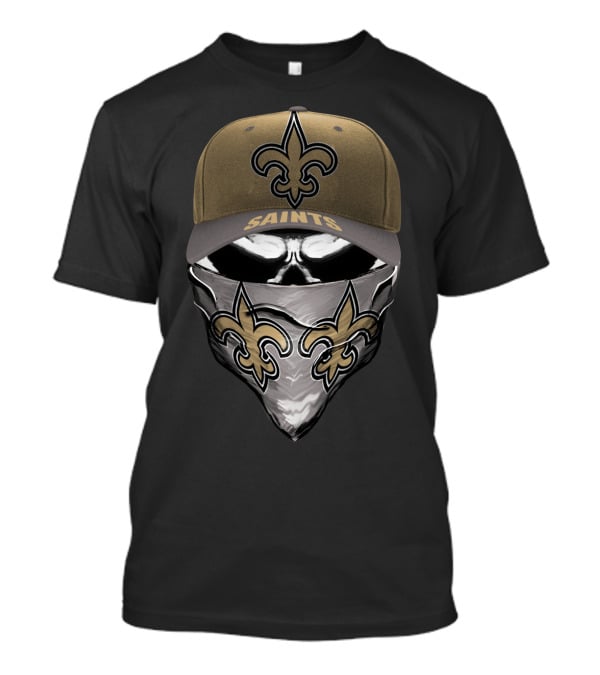 New Orleans Saints Fleur-De-Lis Cap And Bandana Combination T-Shirt