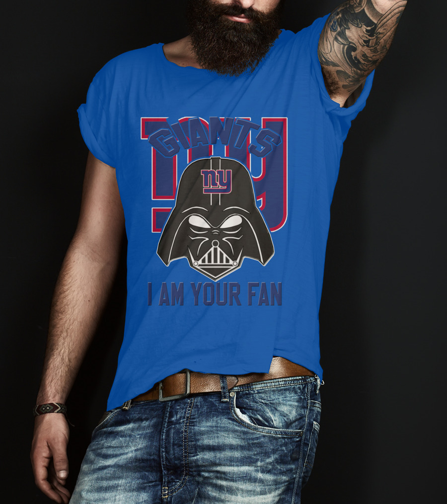 Giants Ny I Am Your Fan Darth Vader Helmet T-Shirt