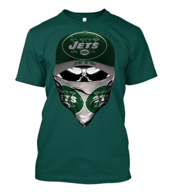 New York Jets Football Fan Mask And Cap Set T-Shirt