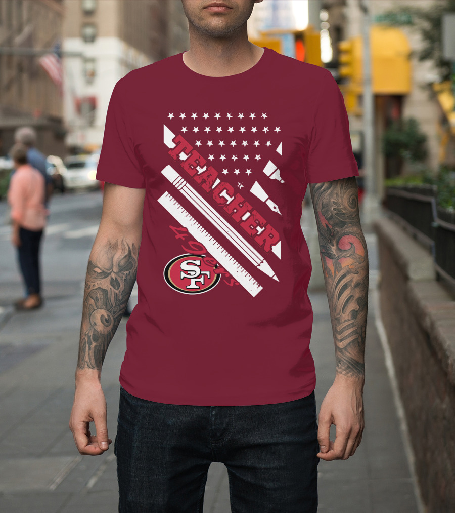 San Francisco 49ers Teacher Stars And Tools T-Shirt