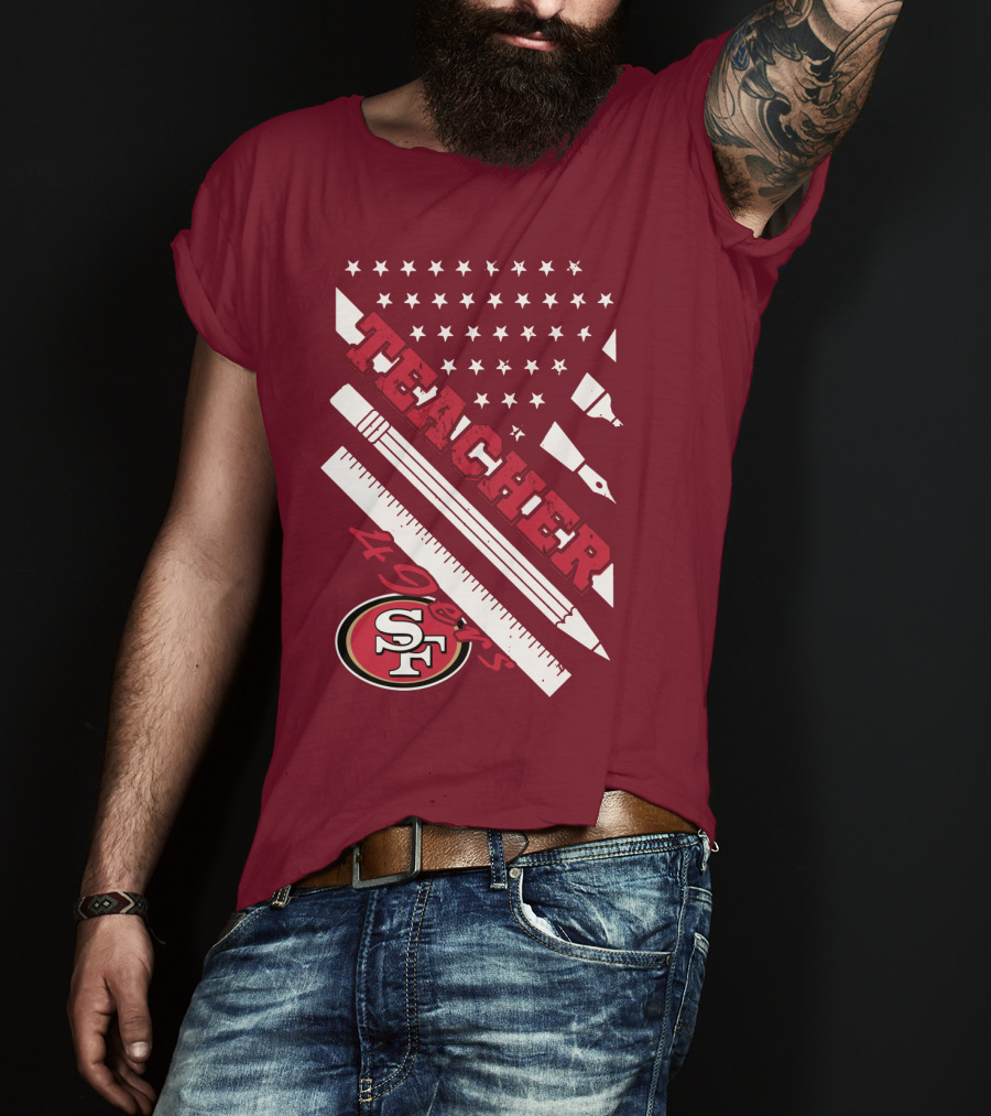 San Francisco 49ers Teacher Stars And Tools T-Shirt
