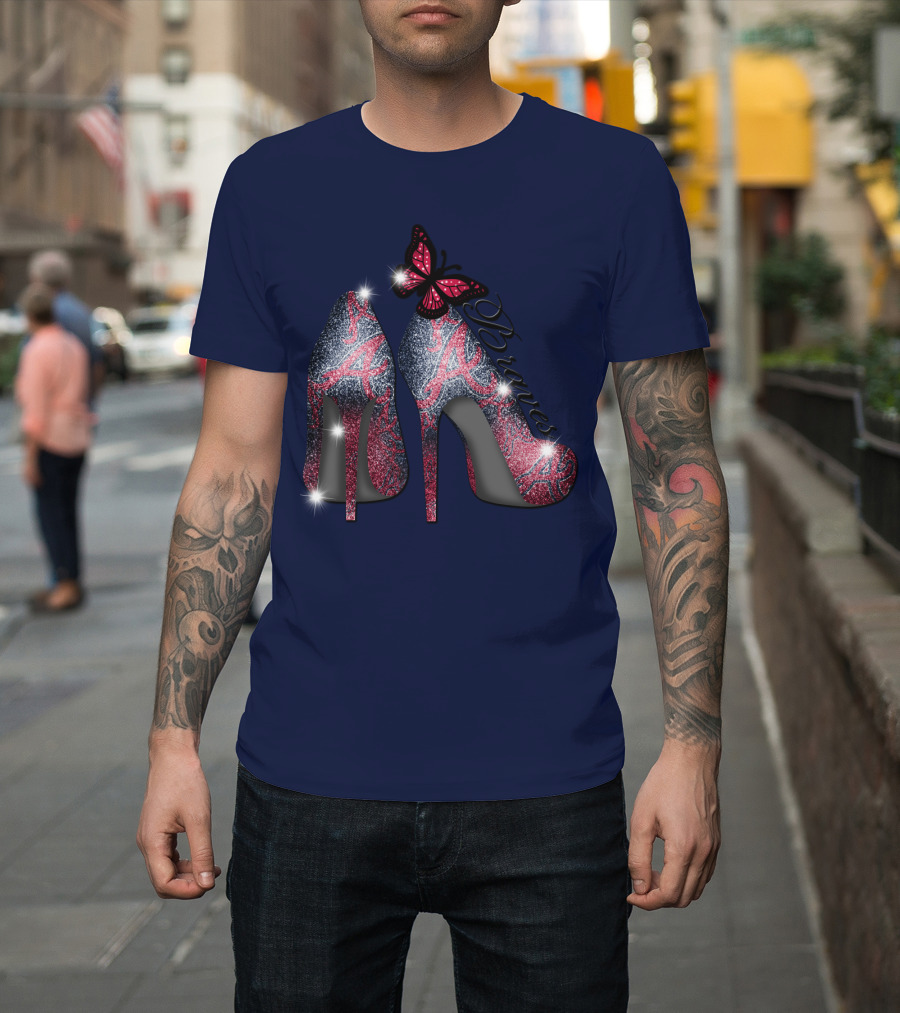 Atlanta Braves High Heels Butterfly T-Shirt