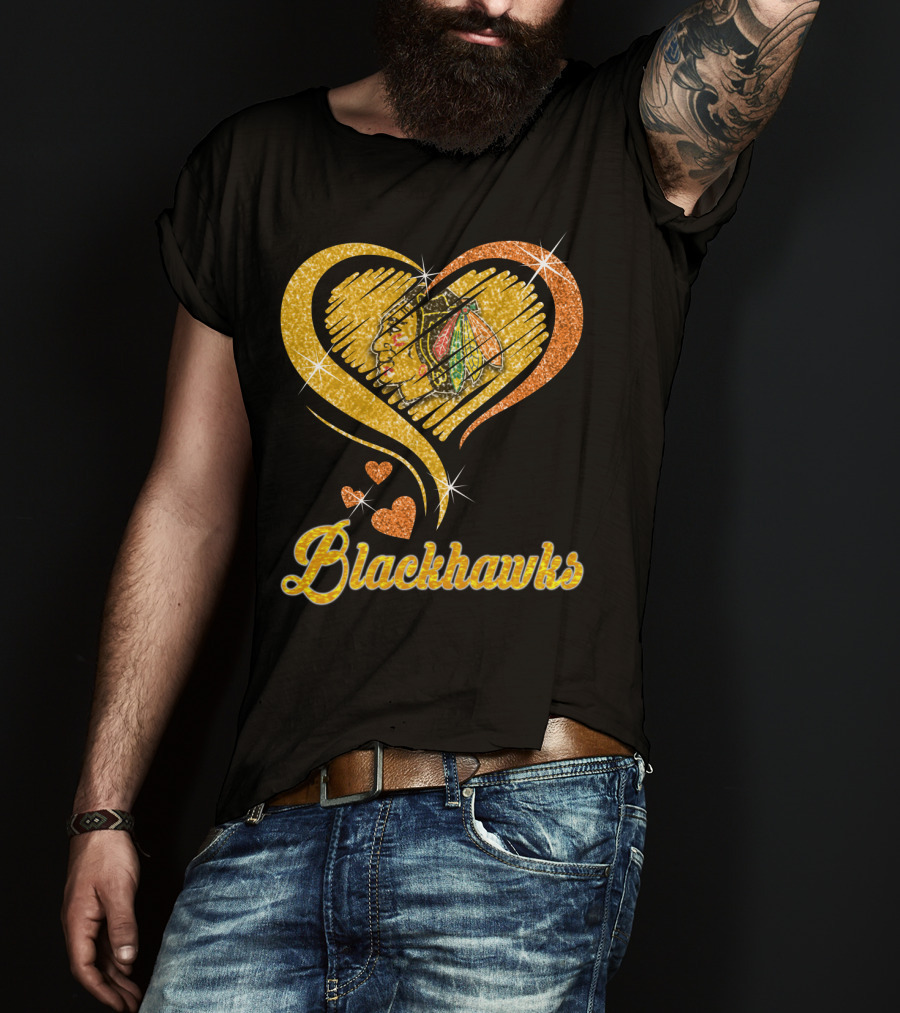 Blackhawks Heart T-Shirt