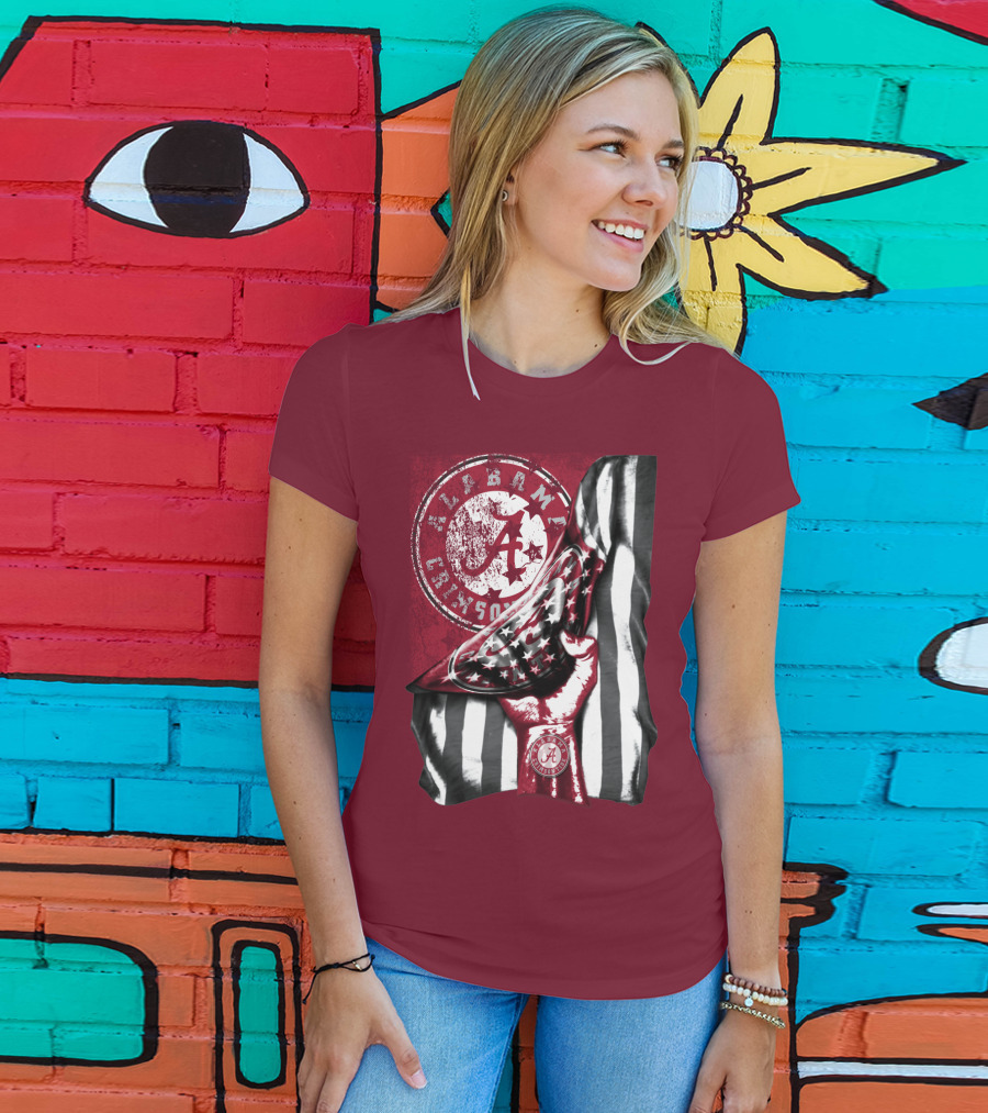Alabama Crimson Tide Held High With Flag And Seal T-Shirt