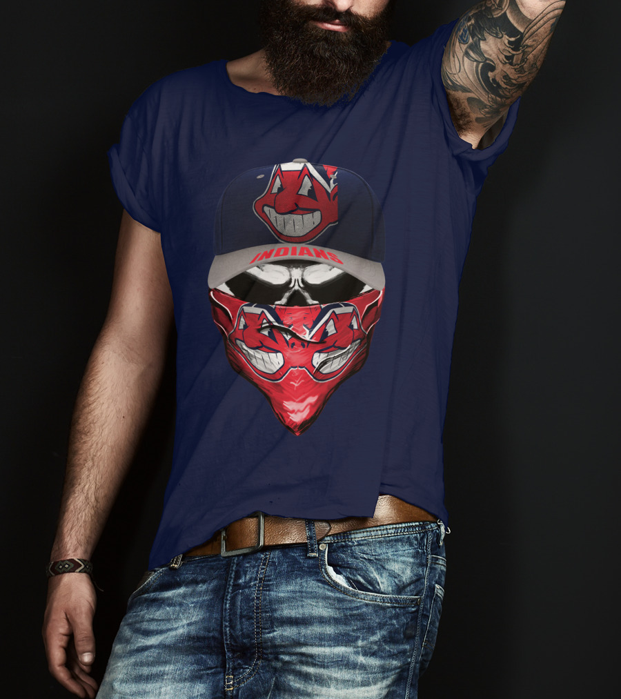 Cleveland Indians Logo Cap And Bandana T-Shirt