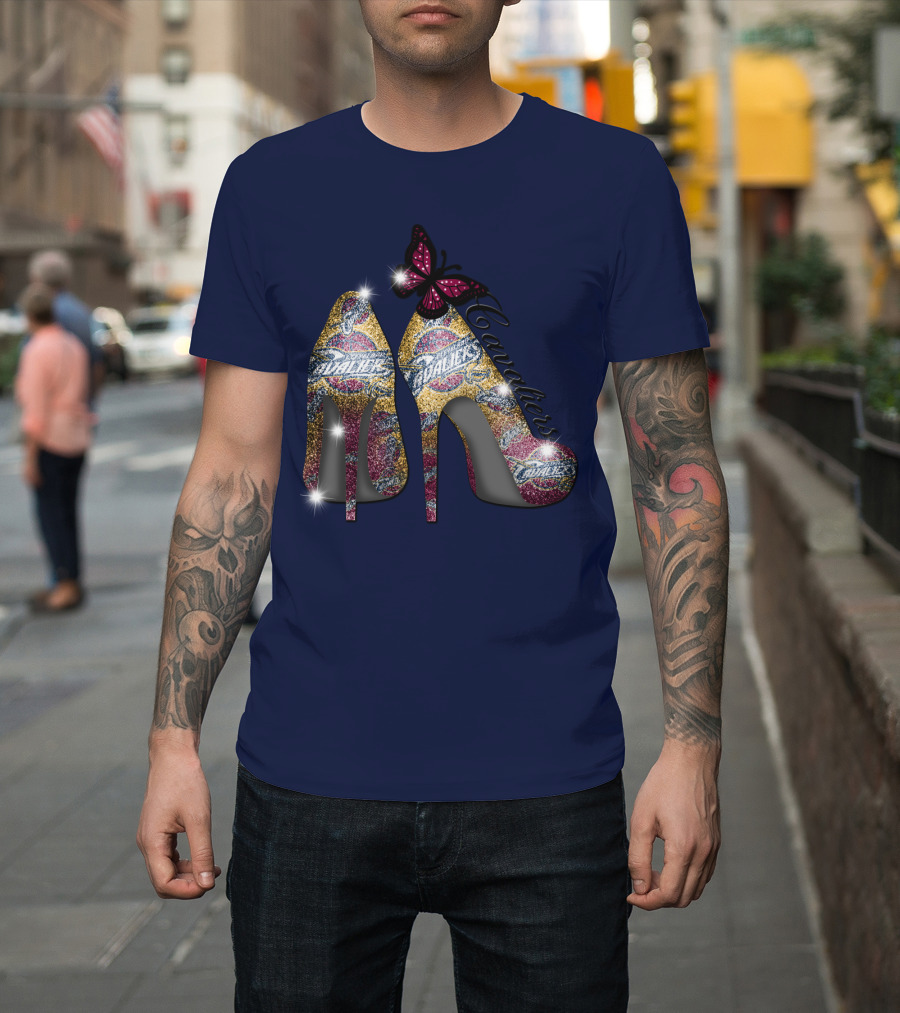 Cleveland Cavaliers Heels With Butterfly T-Shirt