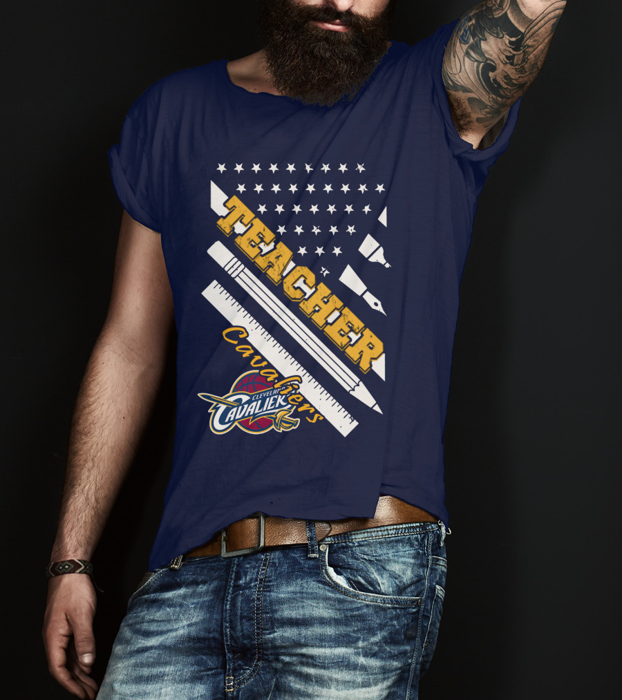 Cleveland Cavaliers Teacher Ruler Pen Stars T-Shirt