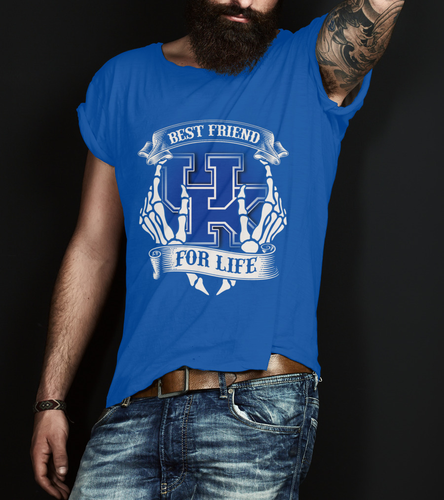Best Friend For Life Kentucky Wildcats Skeleton Hands T-Shirt