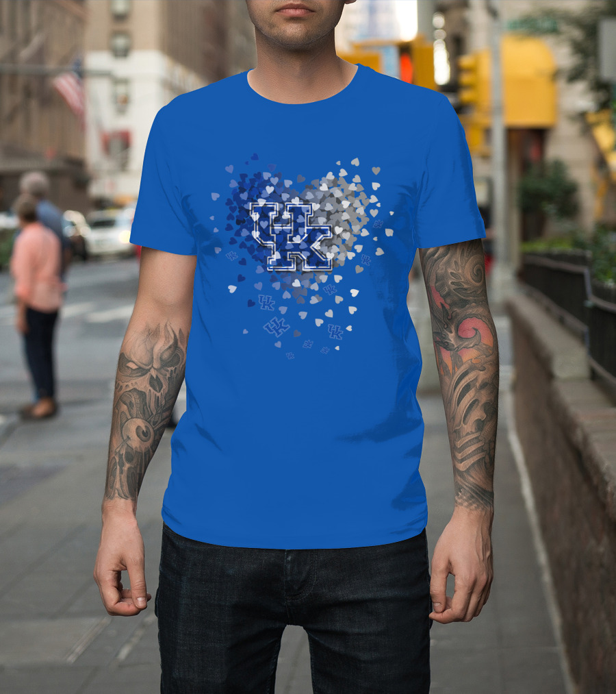 Kentucky Wildcats Uk Hearts Blue T-Shirt