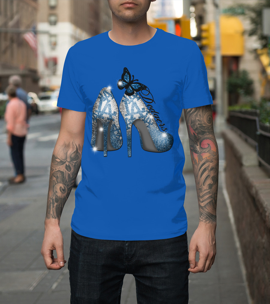 Los Angeles Dodgers La Heels Butterfly T-Shirt