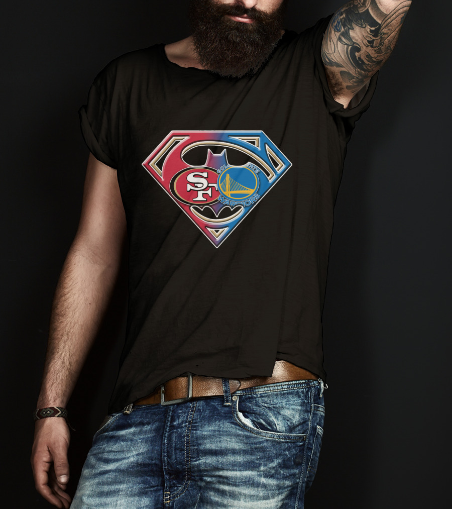 San Francisco 49ers Golden State Warriors Superman Batman T-Shirt