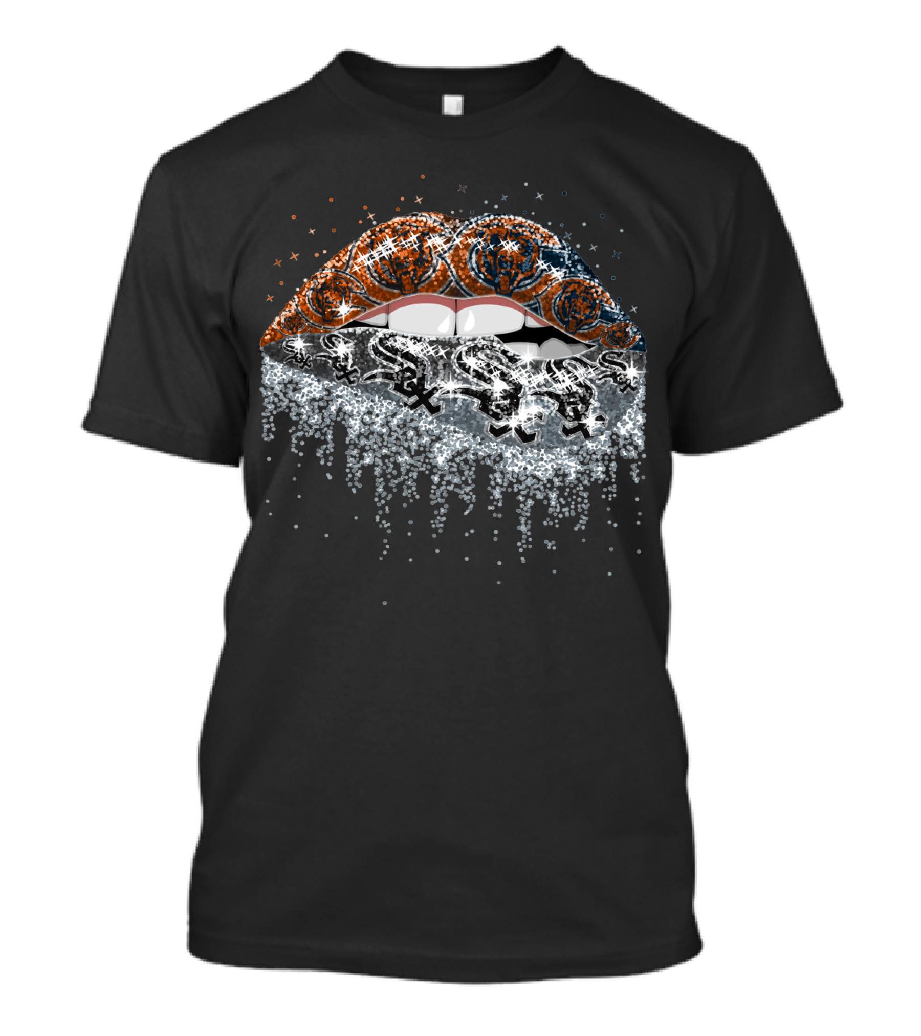 Chicago Cubs And Chicago White Sox Lips Lip 009 T-Shirt
