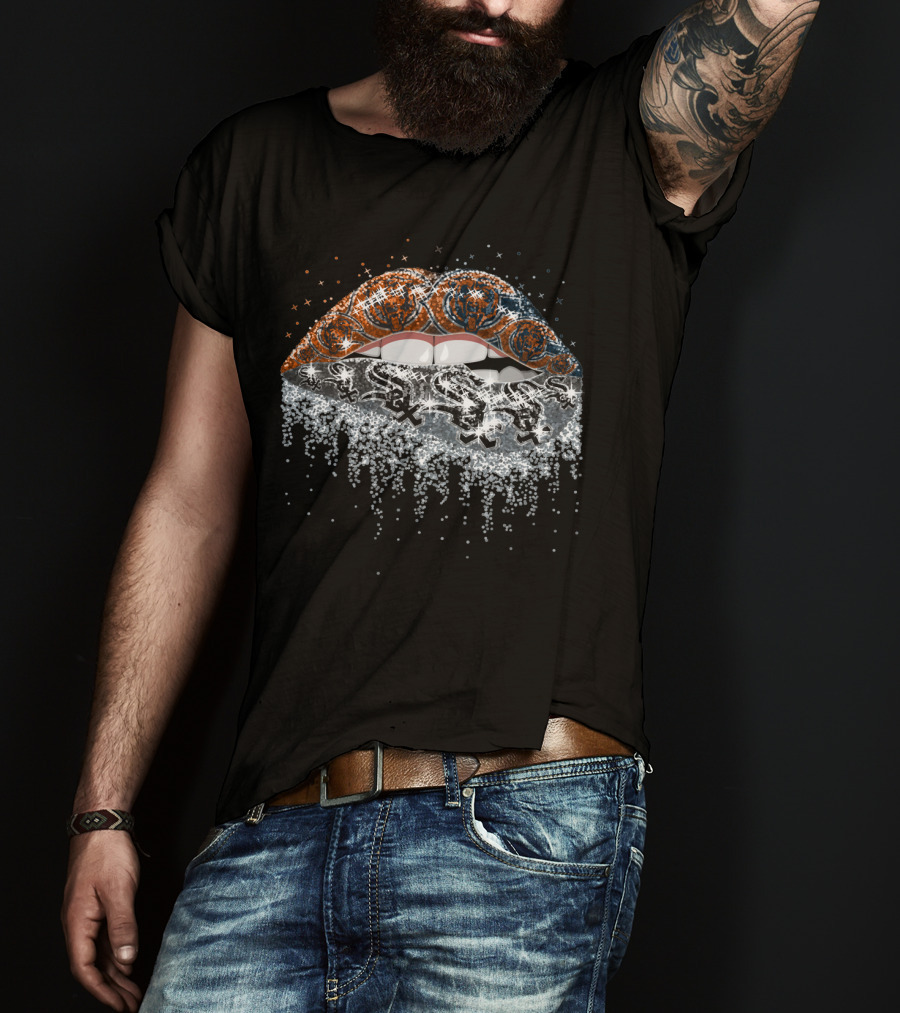 Chicago Cubs And Chicago White Sox Lips Lip 009 T-Shirt