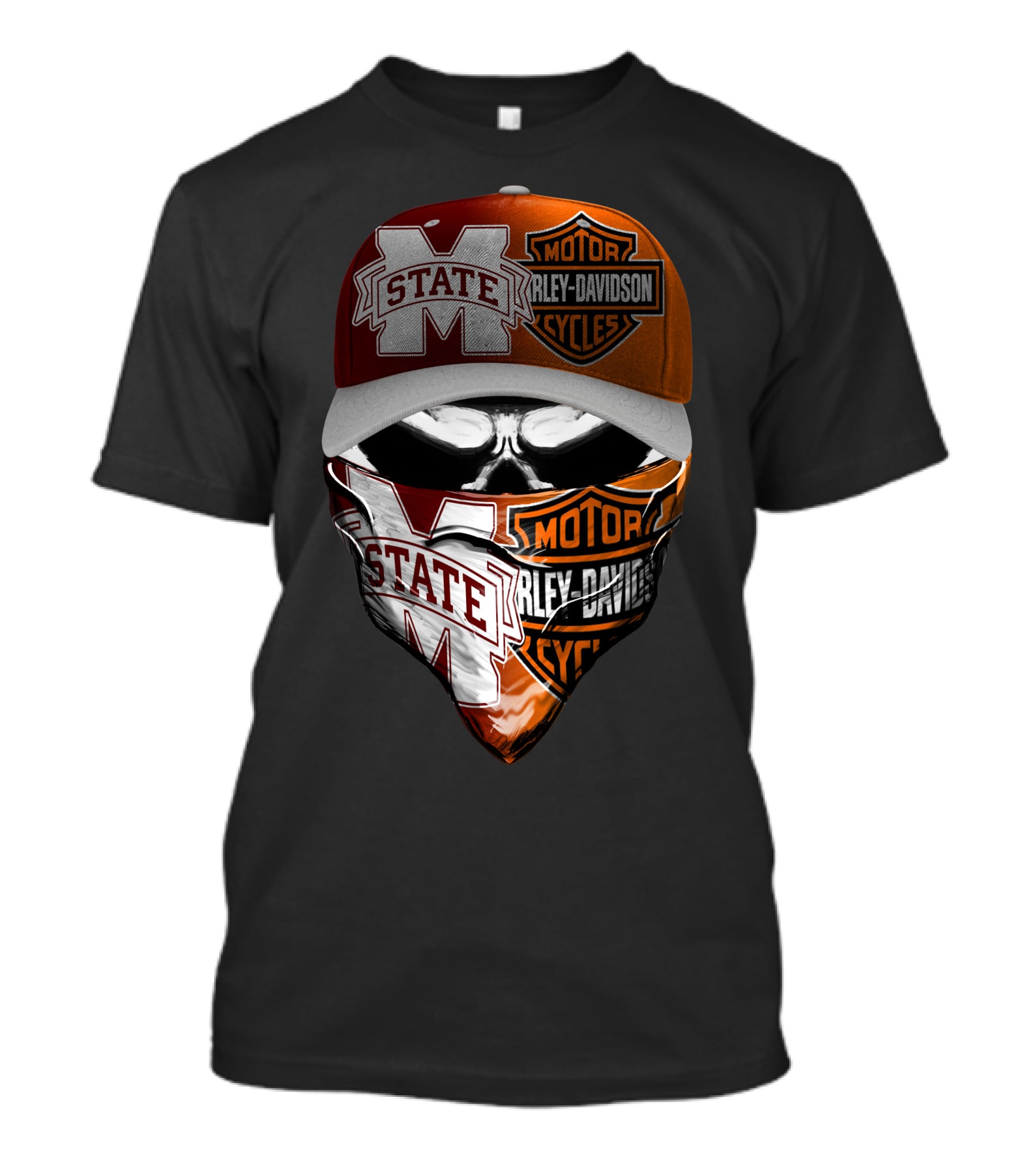 Mississippi State Bulldogs Harley Davidson Motorcycles T-Shirt