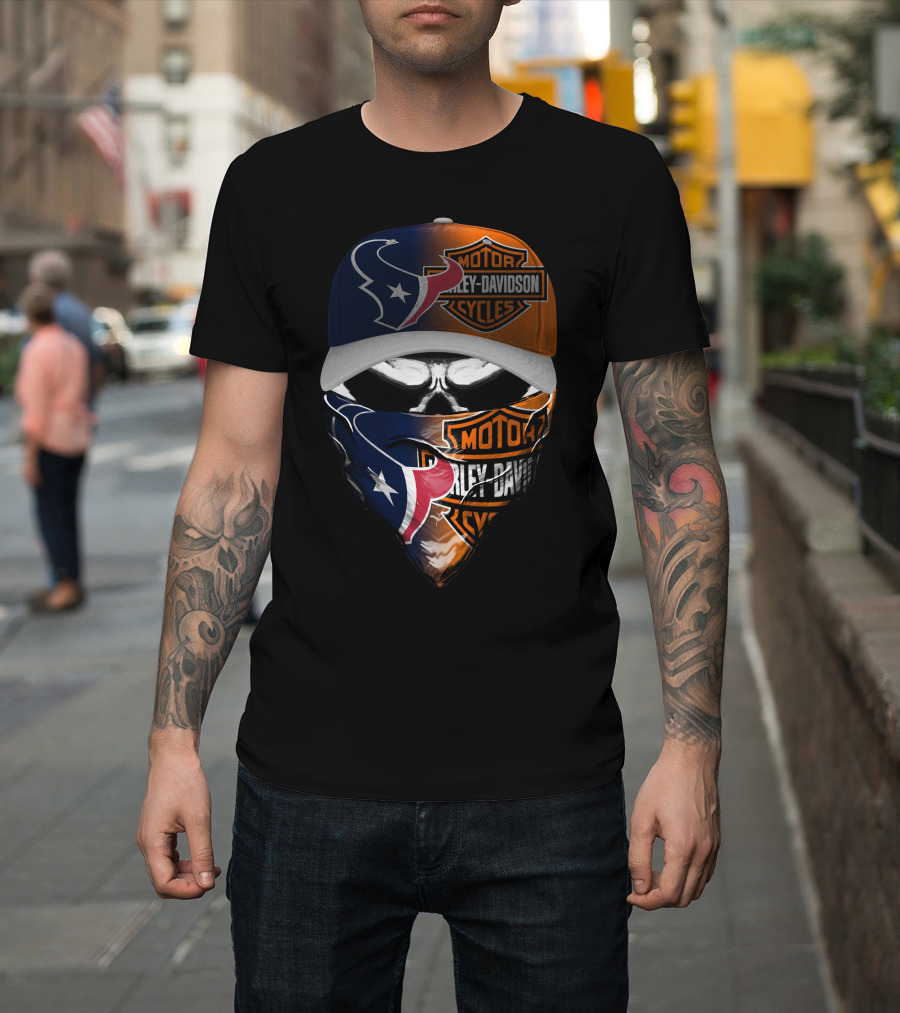 Houston Texans Harley Davidson Crossover Fan Gear T-Shirt