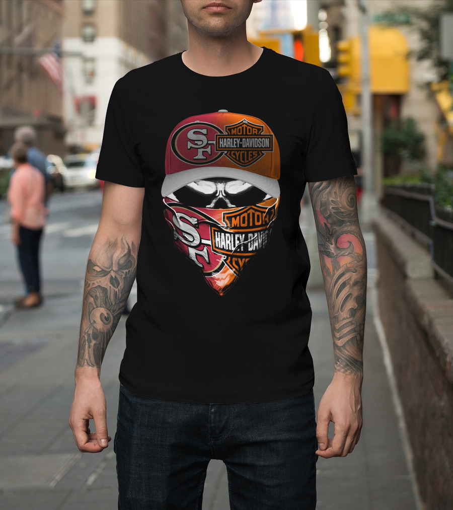 San Francisco 49ers Harley Davidson Motorcycles T-Shirt