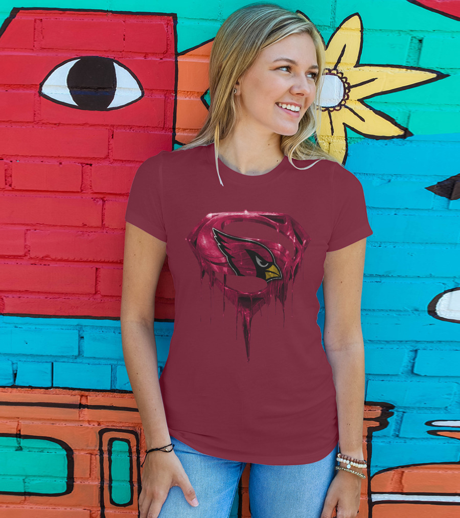 Arizona Cardinals Dripping Superman T-Shirt