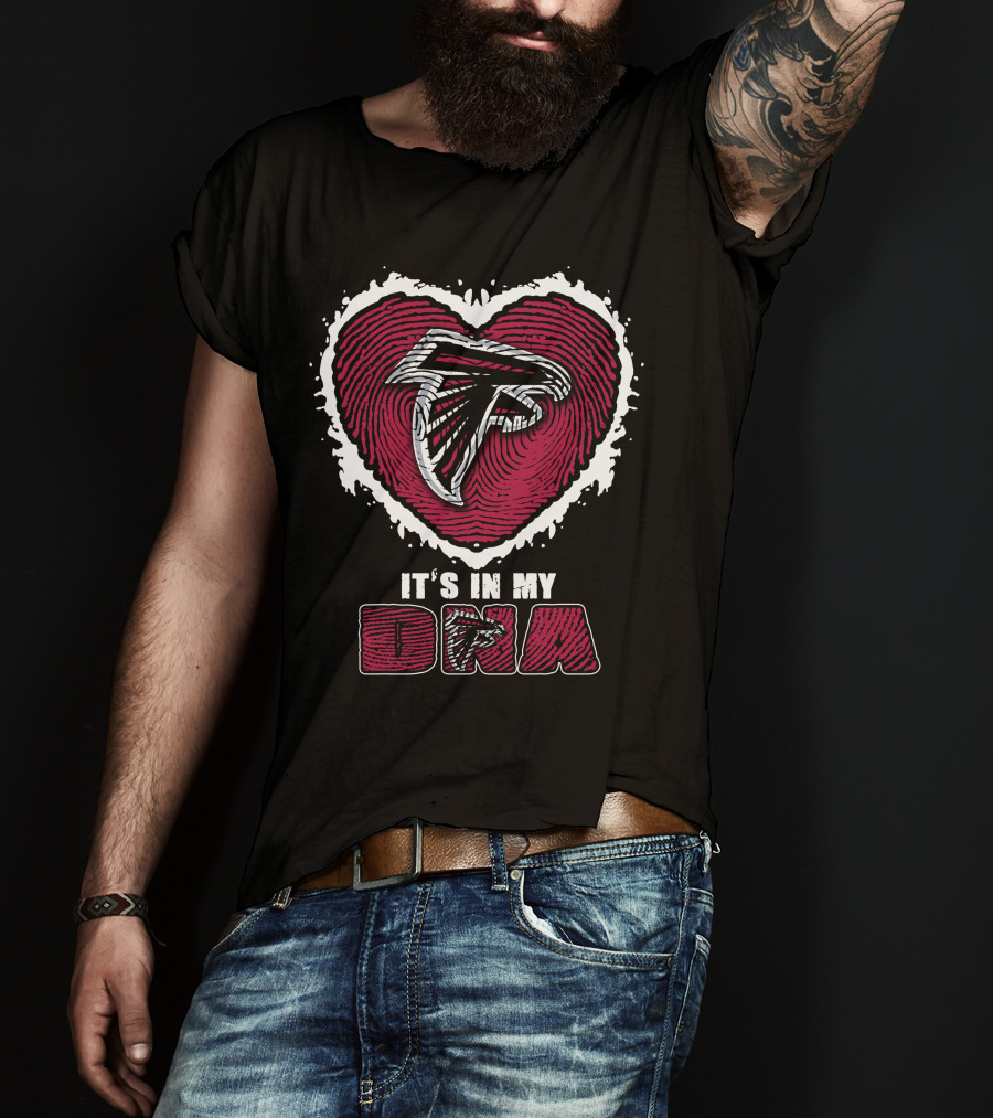 It's In My DNA Atlanta Falcons Heart T-Shirt