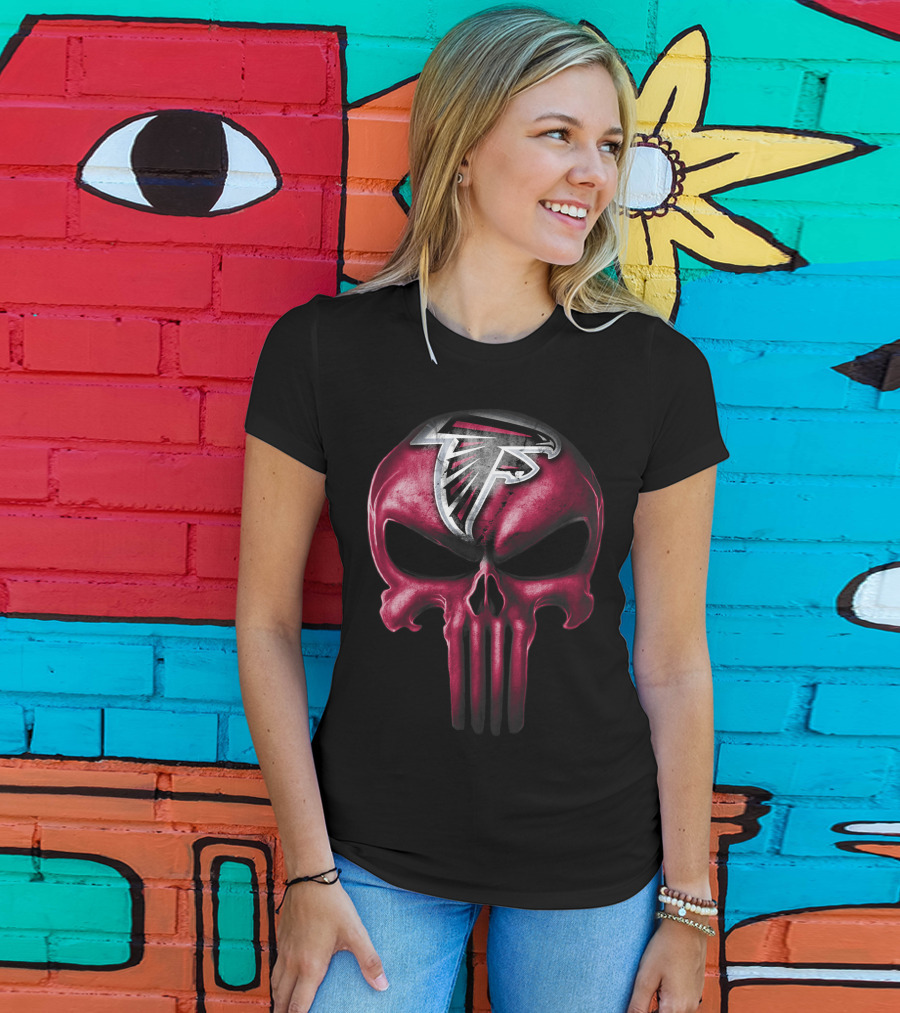 Skull Atlanta Falcons Logo Nfl T-Shirt