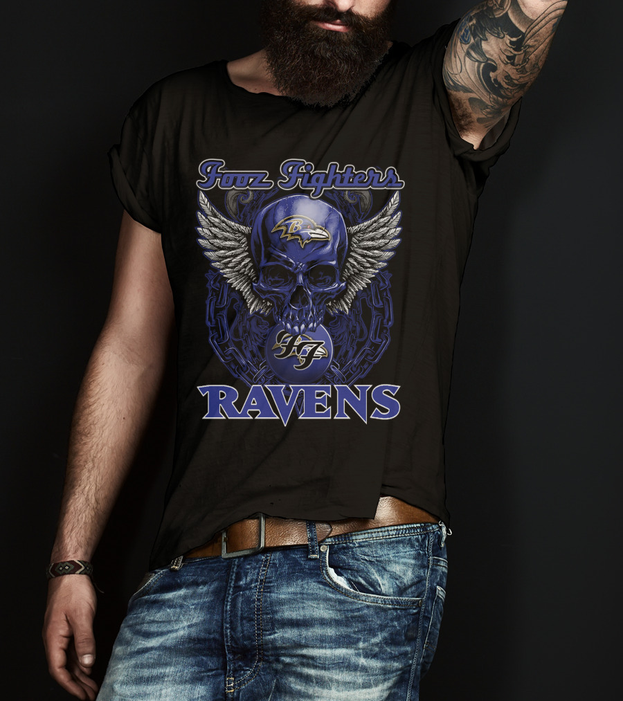 Foo Fighters Baltimore Ravens Ravens T-Shirt