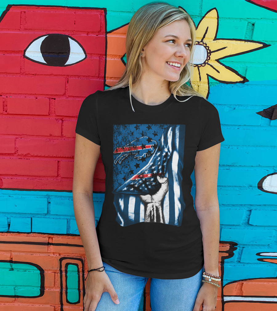Patriotic Buffalo Bills Flag T-Shirt