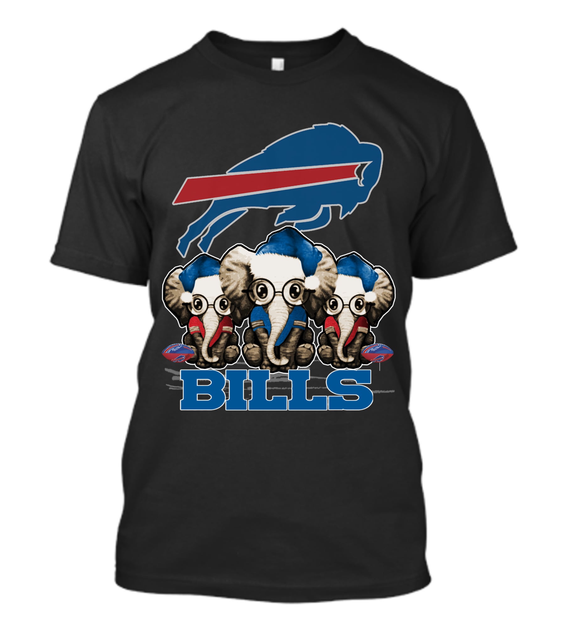 Elephan Xmas Buffalo Bills NFL Holiday Fan T-Shirt