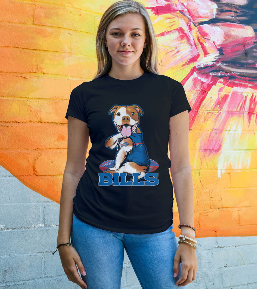 Bills Pitbull Football Fan T-Shirt