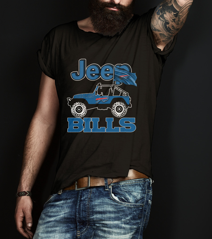 Jeep Buffalo Bills Football Vehicle Flag T-Shirt