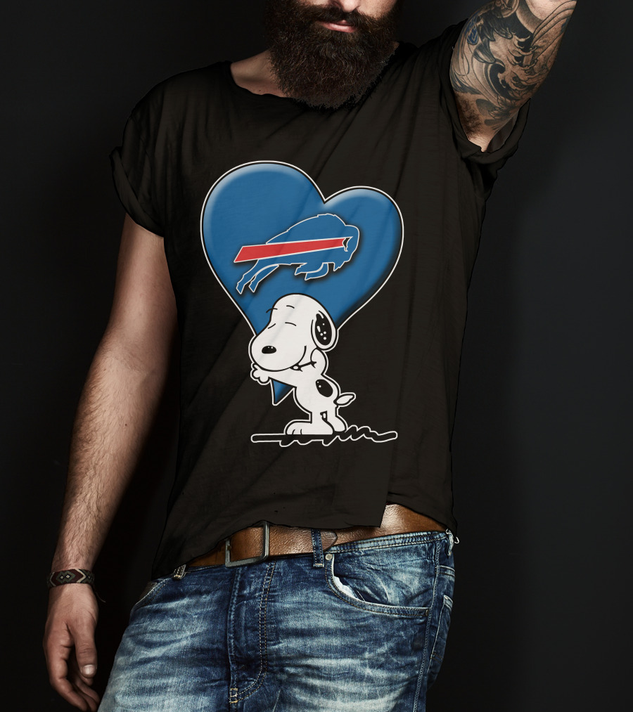 Snoopy Heart Hug Buffalo Bills T-Shirt
