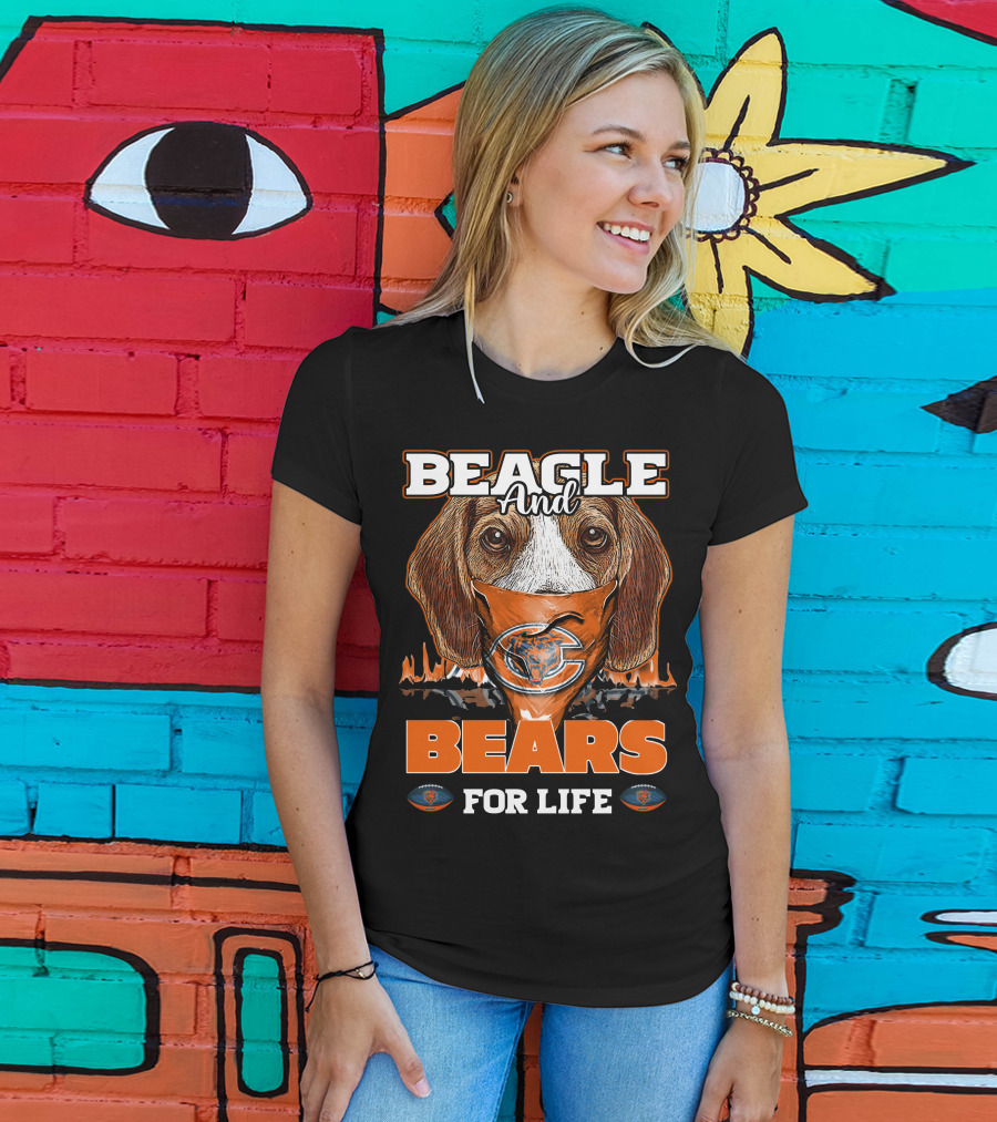 Beagle And Chicago Bears For Life T-Shirt