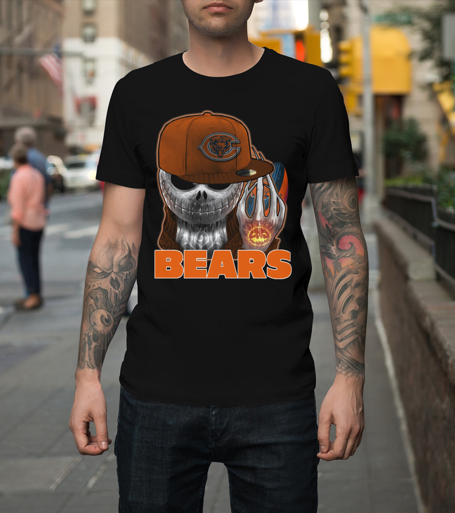 Jackskull Chicago Bears Halloween Fan Gear T-Shirt