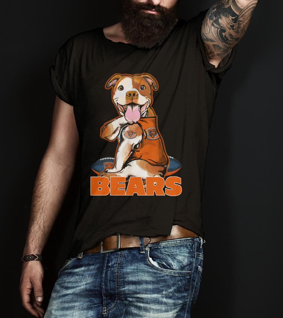 Pittbull CHICAGO BEARS NFL Football Fan Merchandise T-Shirt