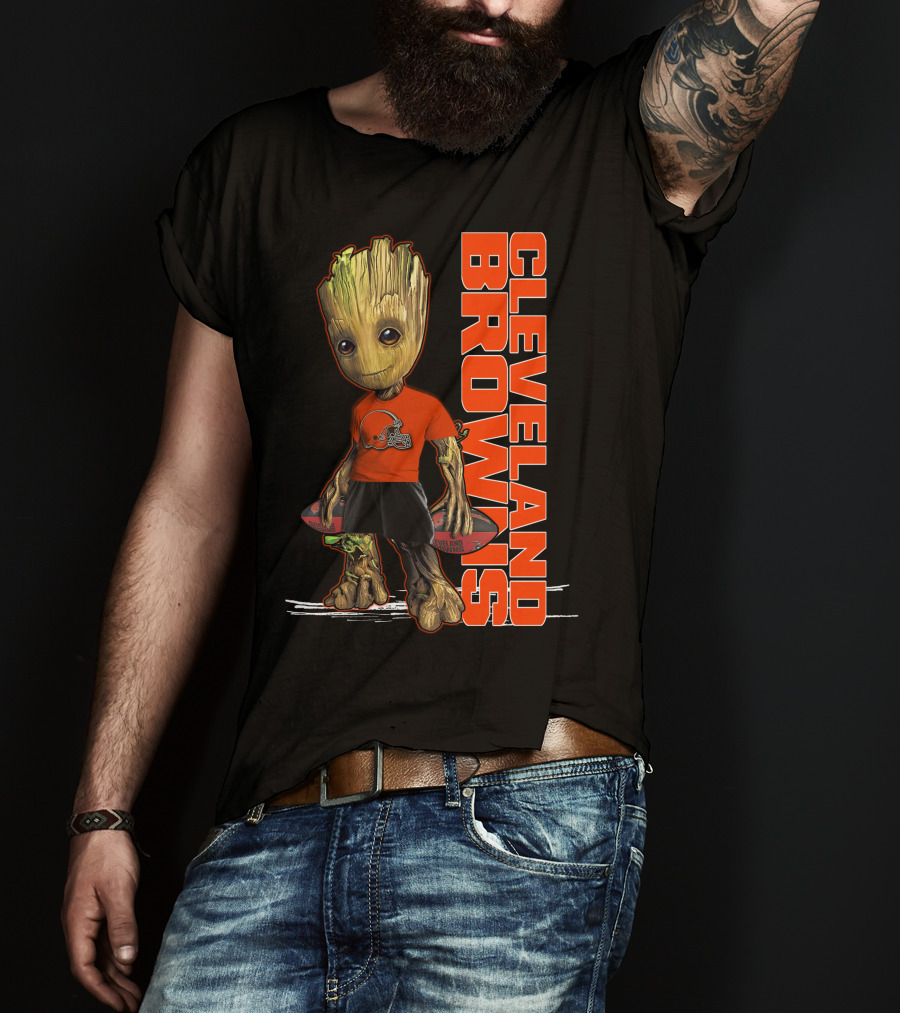 Groot Cleveland Browns NFL Team Spirit T-Shirt