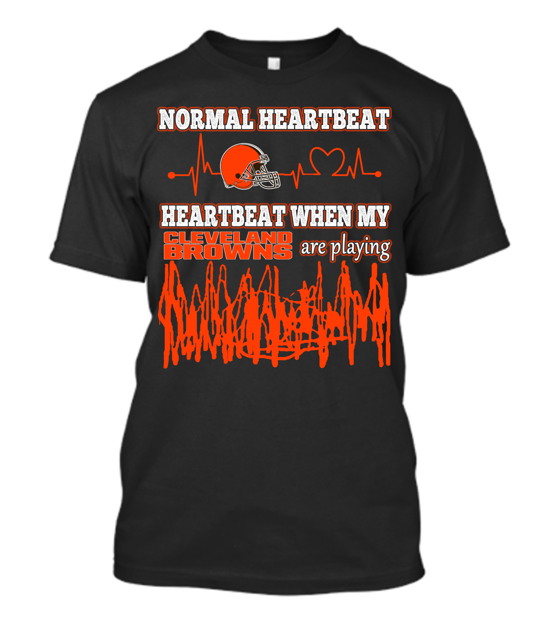 Normal Heartbeat Heartbeat When My Cleveland Browns Are Playing T-Shirt
