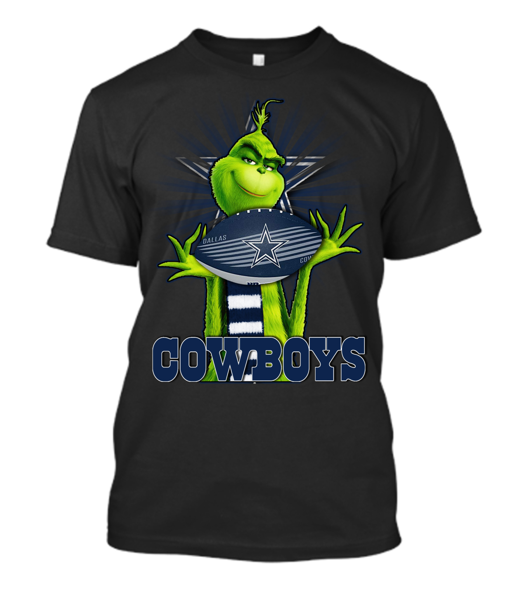 Grinch Holding Dallas Cowboys Football Nfl Fan T-Shirt
