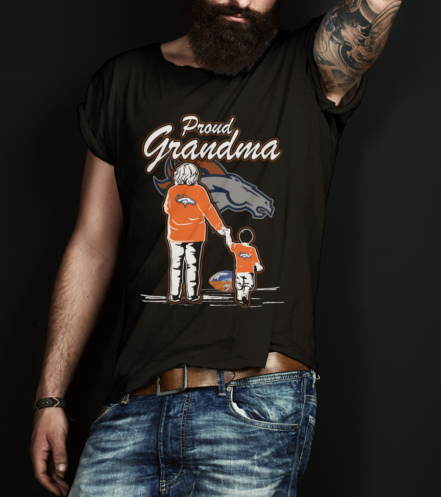 Proud Grandma Denver Broncos Fan With Child T-Shirt