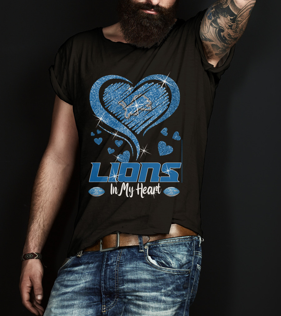 LIONS In My Heart Detroit T-Shirt
