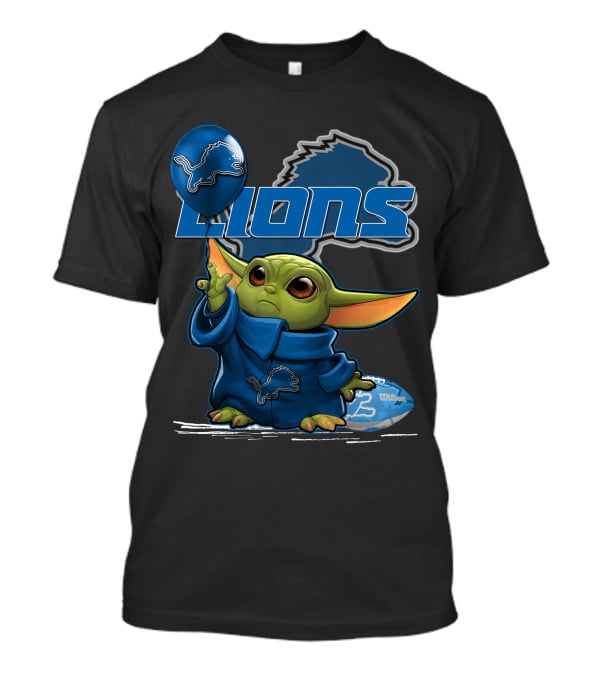 Yoda Detroit Lions Football Balloon T-Shirt