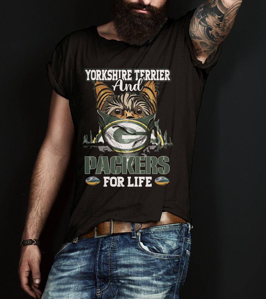 Yorkshire Terrier And Packers For Life T-Shirt