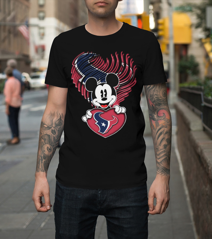 Mick Houston Texans Heart T-Shirt