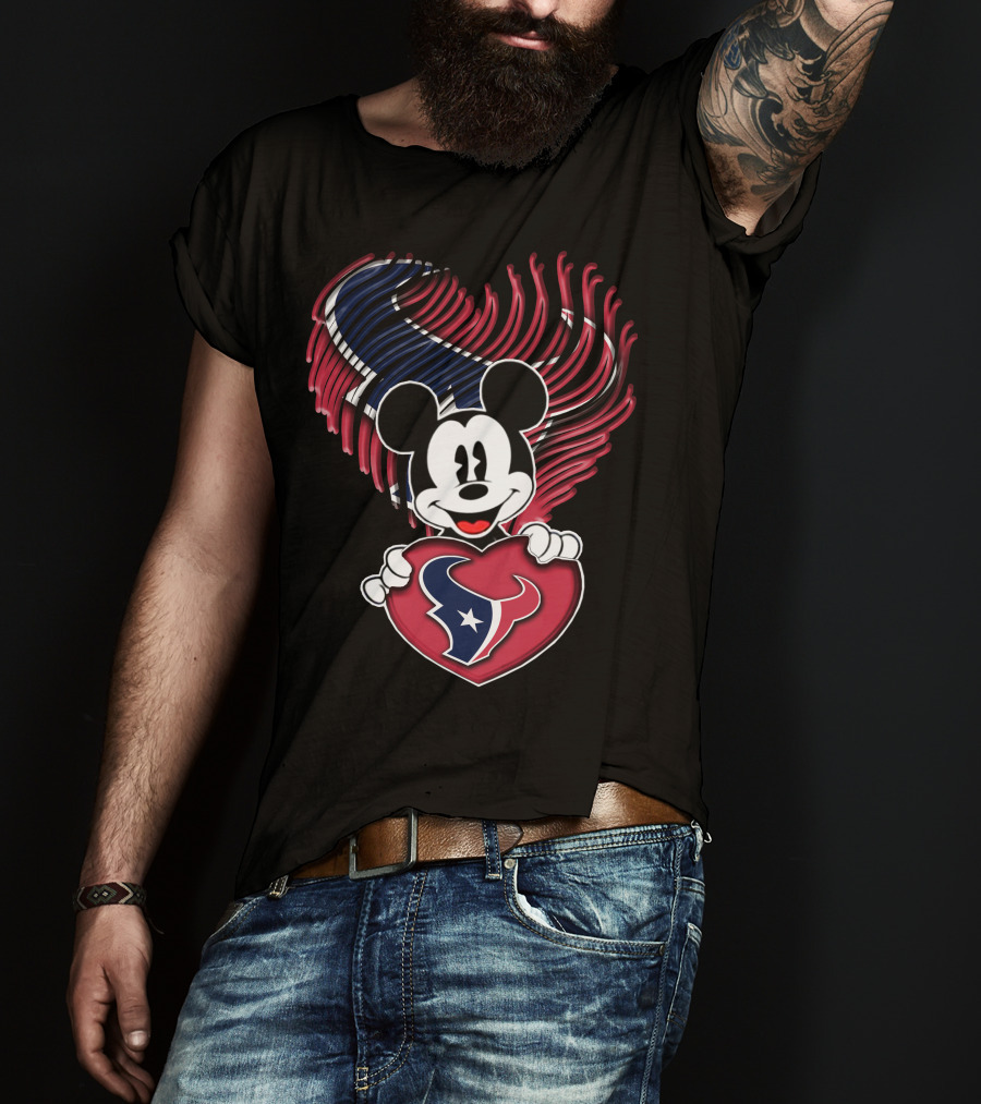 Mick Houston Texans Heart T-Shirt