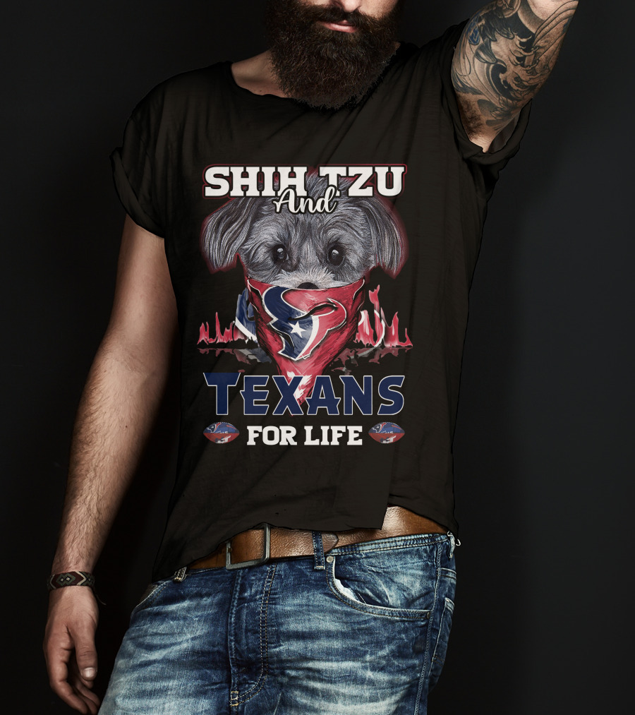 Shih Tzu And Texans For Life T-Shirt