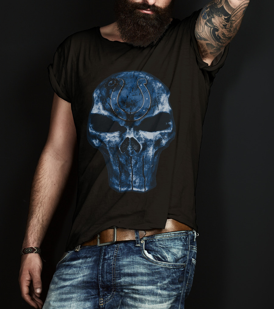 Indianapolis Colts Skull T-Shirt