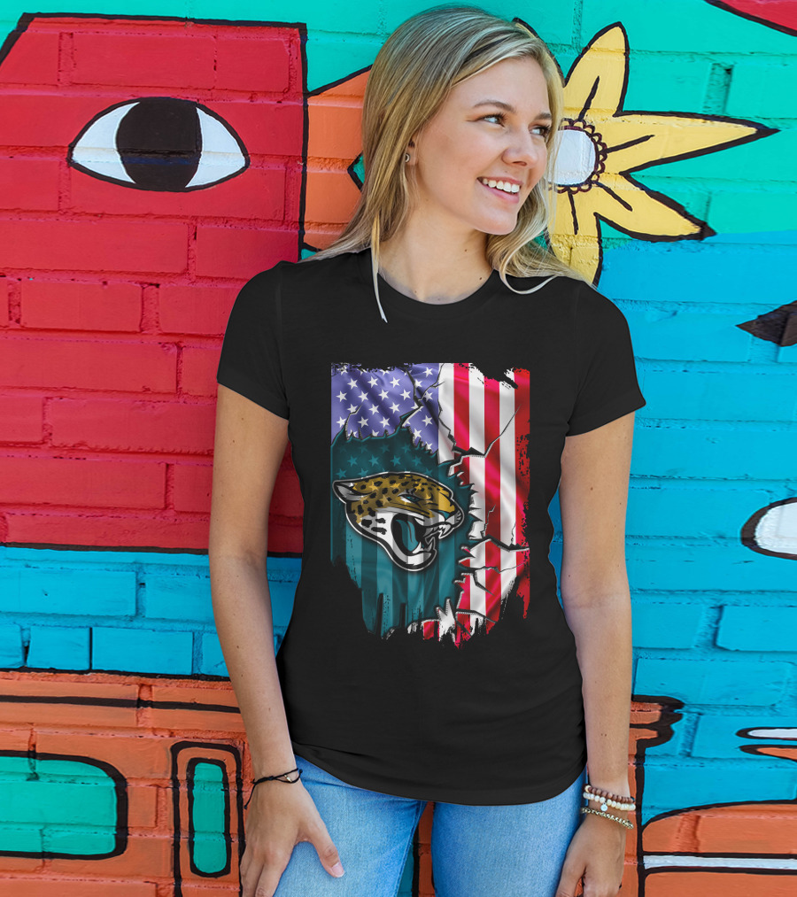 American Flag Jacksonville Jaguars T-Shirt