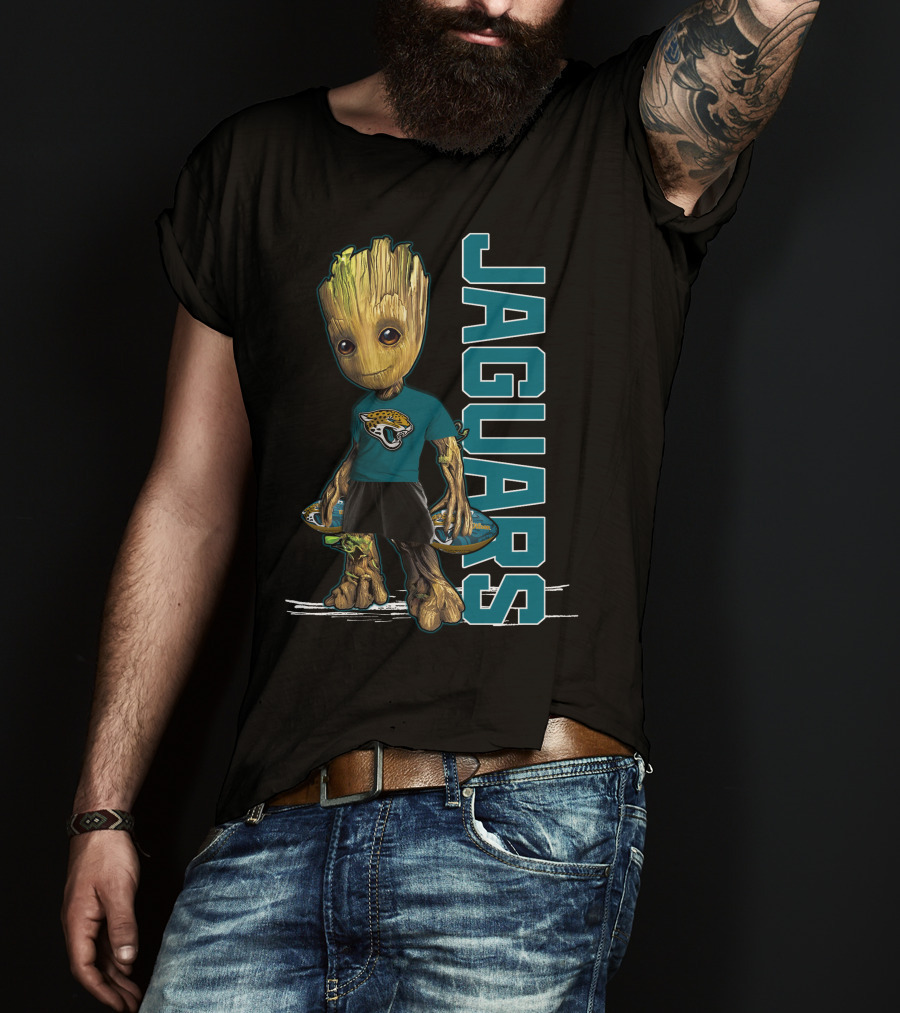 Groot Jacksonville Jaguars Fan Character Football T-Shirt