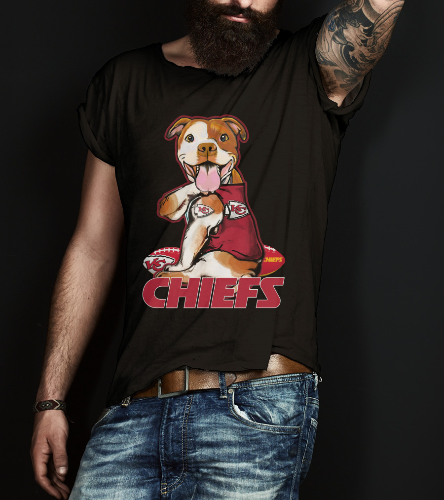 Kansas City Chiefs Pitbull Football Dog Chiefs T-Shirt