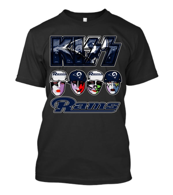 Kiss Rams Facepaint Los Angeles Rams T-Shirt