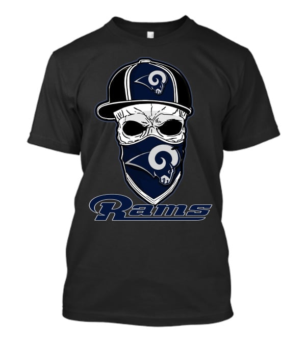 Rams Skull Hat Logo Los Angeles Rams T-Shirt